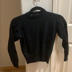 Black wool cropped sweater